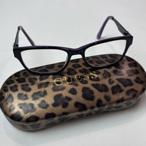 Guess Kids Eyeglasses Frame GU9094 BLK Black Purple Rectangle Full Rim 48-16-130